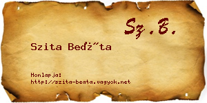 Szita Beáta névjegykártya